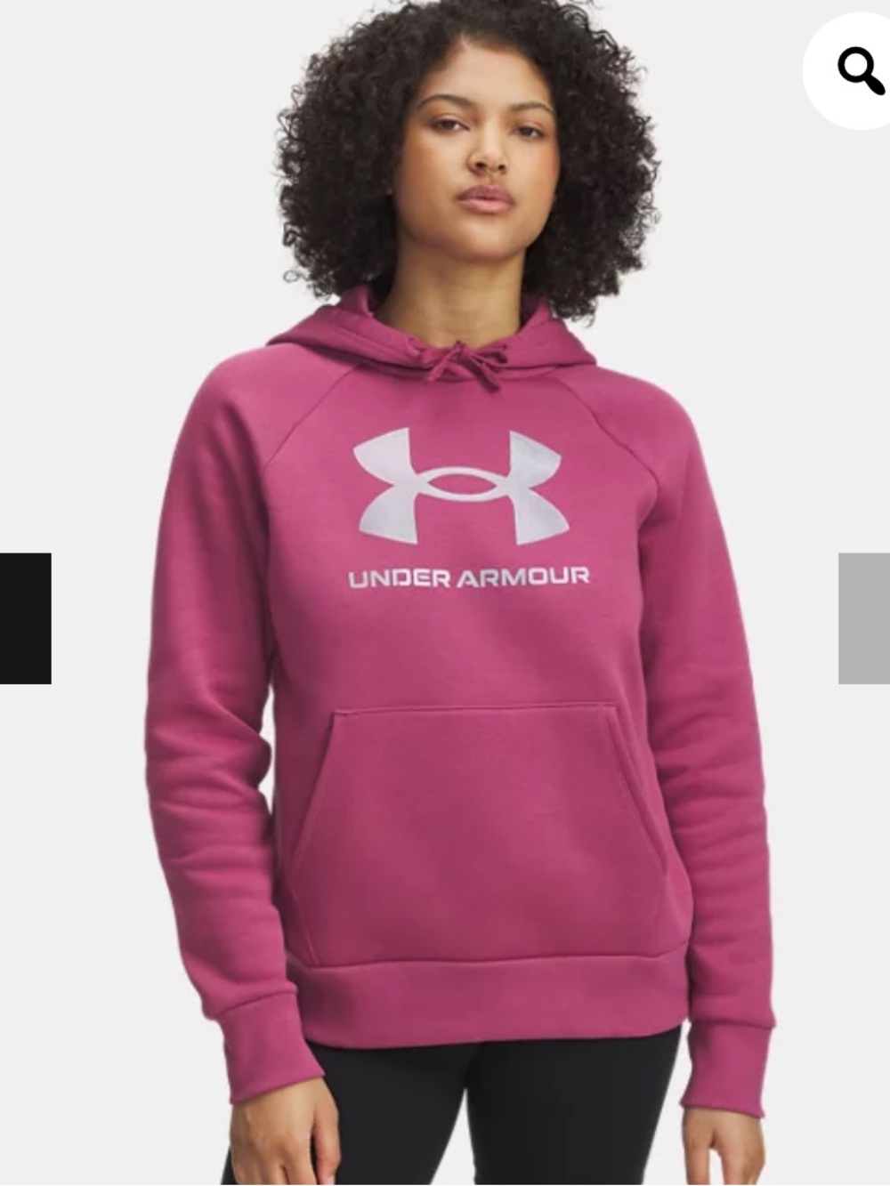 NWOT 1X Under Armour PINKY PURPLE Hoodie with Silver shimmer Logo